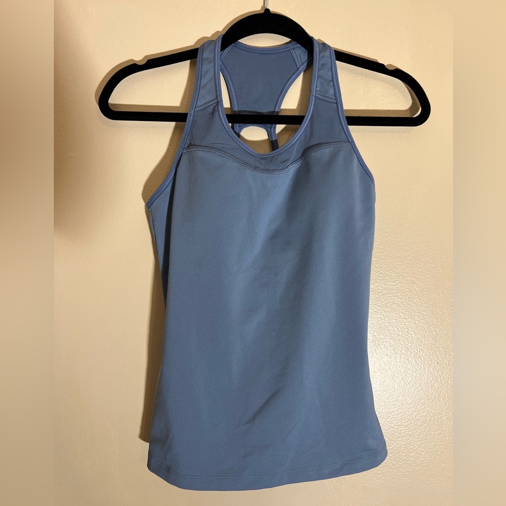 Athleta Light Blue Workout Top with Built in Bra